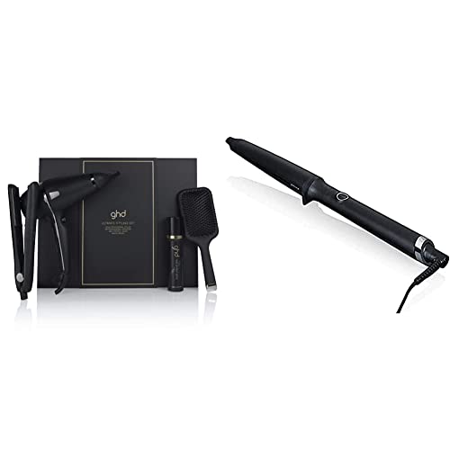 ghd Ultimate Styling Gift Set - Amazon Exclusive & Curve Creative Curl Wand - Hair Curling Wand (Black)