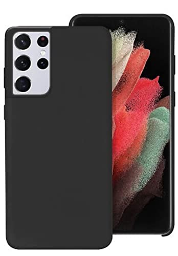 Image of Mobile Back Cover Case for Samsung Galaxy S21 Ultra 5G, Sm-G998B, Sm-G998B /Ds (Silicone Case|CameraProtection|Black SC1510)