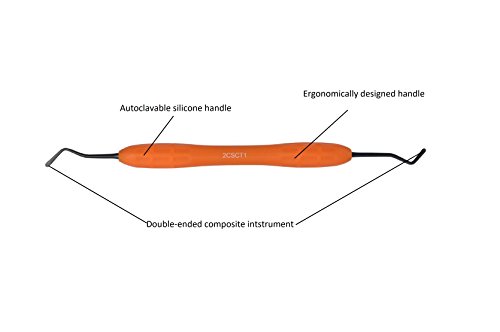 Osung Dental Composite Instrument, Tool with Autoclavable Silicone Handle, 2.2mm/2.0mm Tip Width, Composite Instrument, Dental Composite Instruments, Dental Restorative Instrument - sCMCT1