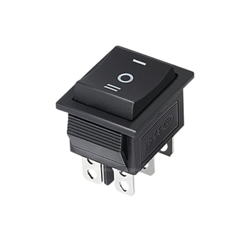 Interrupteur à bascule KCD4 6 broches ON-OFF-ON inverseur impulsionnel noir x5