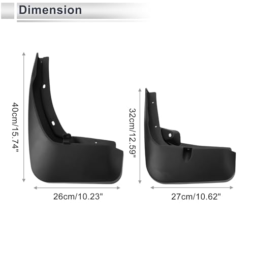 Image of X AUTOHAUX 1set Front and Rear Mud Flaps Splash Guards Mud Guards for Audi Q7 2016-2019 W /Mount Accessories