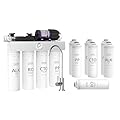 SimPure T1-400ALK Reverse Osmosis System, Comes with Extra 7 Replacement Cartridges Filters(1-Year Replacement Filter Set)