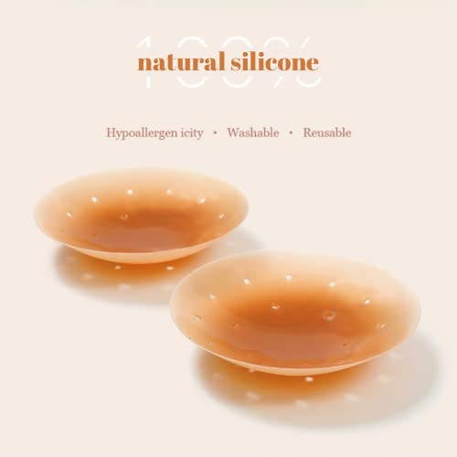 Kooppet Reusable Nipple Covers For Women,Waterproof Nipple Pasties Reusable,Ultra Thin Adhesive Silicone Nipple Cover Petalscoco03 #TOP2