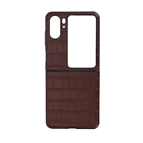 Rankomu Vikbart läderfodral för Oppo Find N2 Flip - Brun