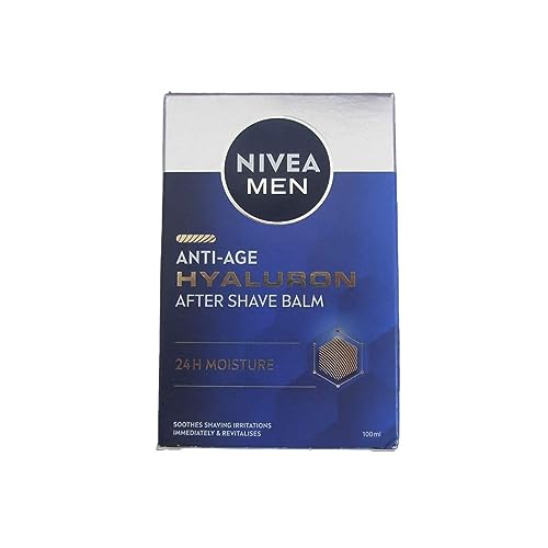 NIVEA MEN Hyaluron Bálsamo After Shave Antiedad con Ácido Hialurónico (1 x 100 ml), bálsamo hidratante para calmar la piel tras el afeitado, bálsamo facial refrescante