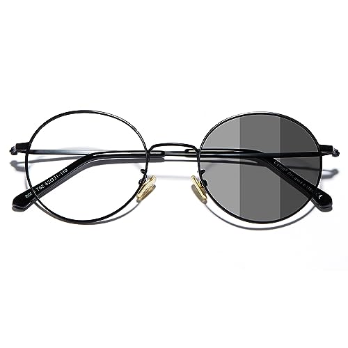 Image of Cyxus Blue Light Blocking Glasses Round Metal Frame Computer Glasses | Blue light blocking glasses featuring round metal frame, comfortable fit and versatile use for work, study and entertainment