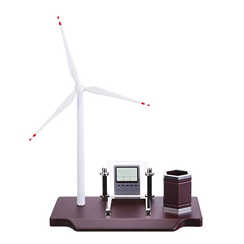 QWERTOUY 323X160X409mm Wind Windmill Solar Powered Generator Education DIY Model Desktop Organizer
