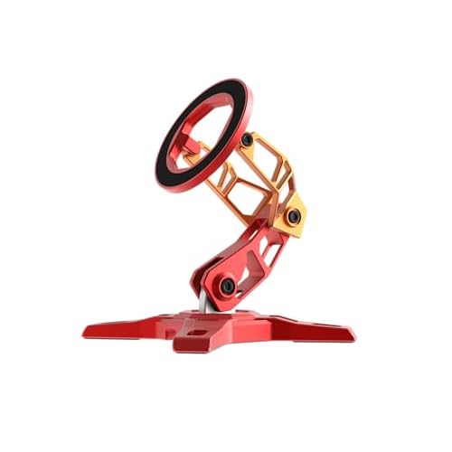 Magnetic Phone Stand for MagSafe, Height Adjustable iPhone Stand Compatible for iPhone 17 Air 16 Pro 15 Pro Max 14 Plus 13 12 and MagSafe Case (Red)