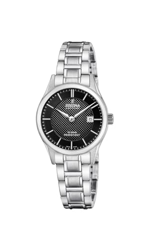 Montre Femme Festina F20068/6 Classic Steel argentée en acier avec verre saphir