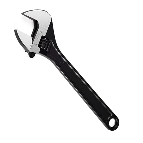 KYHYFJMD Adjustable Wrench 8 Inch Heavy Duty Wide Jaw Opening Wrench for Automotive Plumbing Household Garage Repairs