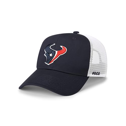 FOCO Houston Texans NFL Primary Logo Trucker RF Cap - Navy