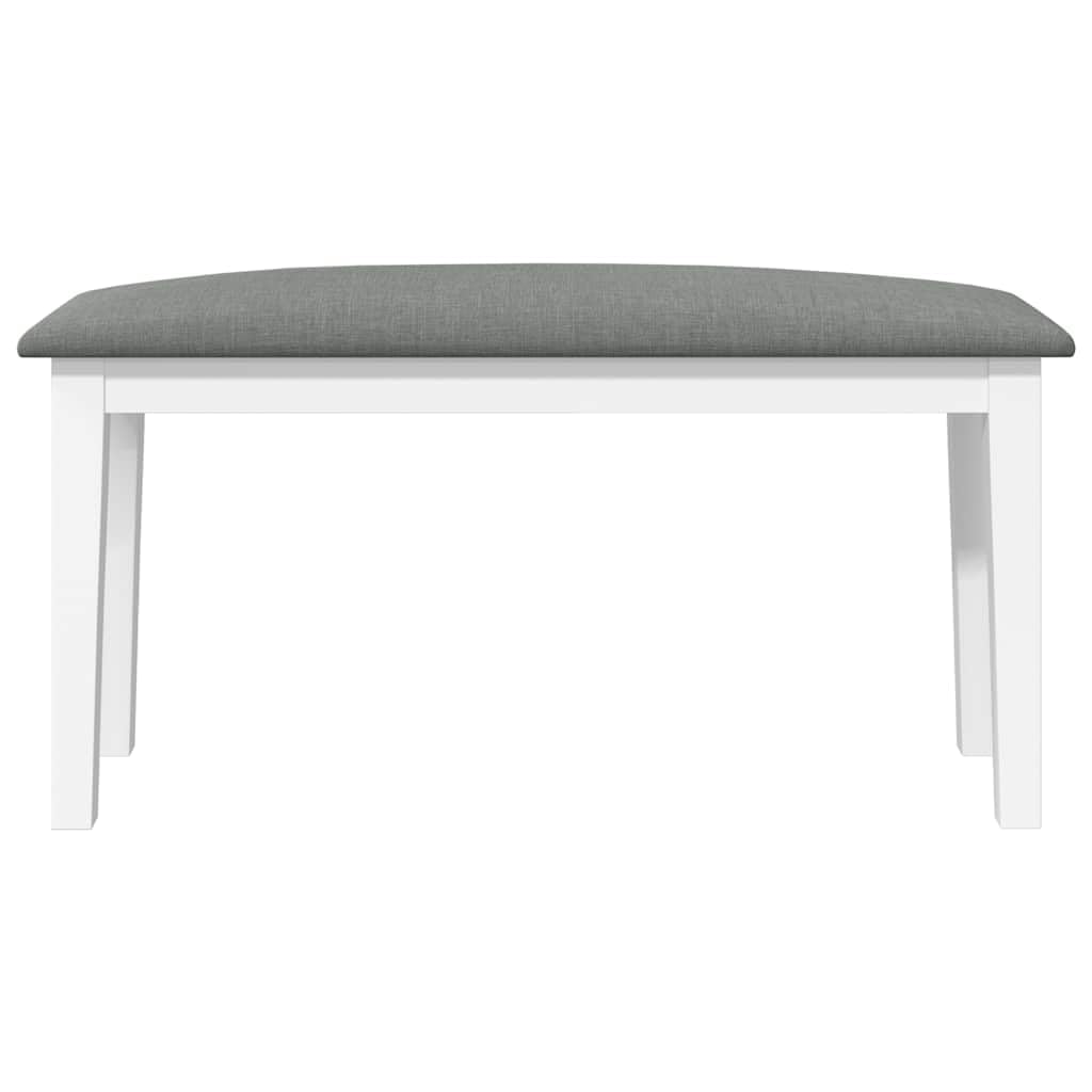 vidaXL Panca 90 cm Bianco in Legno Massello di Hevea, Panca, Panca, Panca, Panca, Panca, Panca, Panca, Panca, Panca da Interno, Panca da Ingresso