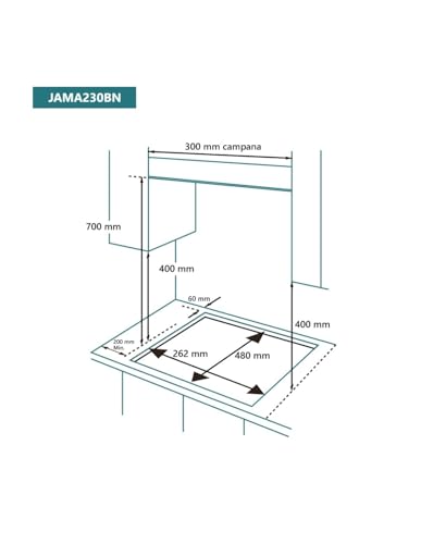 Table de cuisson à gaz 30 cm 2 feux plaque gaz encastrable compacte - 2