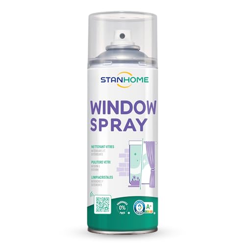 STANHOME | Spray Pulitore Vetri WINDOW SPRAY, Pulizia Vetri Interni e Esterni con Ammoniaca, Efficacia al 100%, 400 ml