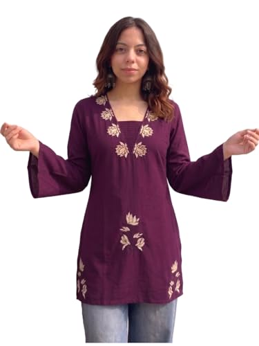 Image of ANNI Designer Cotton Short Kurti for Women | Stylish Kurti | Short Kurti Top | Casual Kurta for Women | Comfortable Cotton Kurtis for Womens