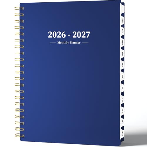 Ymumuda 2026 Planner-2 Year Monthly Planner 2026-2027, JAN.2026 - DEC.2027, 8.5' x 11', 26-27 Monthly Calendar,Large Planner with Spiral Bound, 24 Months Perfect for School Office Schedule