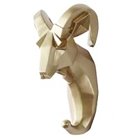 JZLEJC Animal-Shaped Wall Hooks, Punch-Free Goat Design Metal Hooks for Hat, Coat, Home, Office