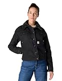 Carhartt Women's Rugged Flex® Loose Fit Canvas Sherpa-Lined Jacket, Black, 3X