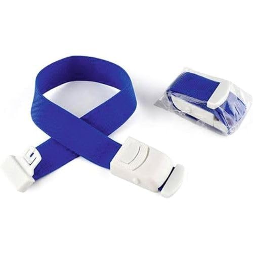 KASHSURG Tourniquet Band for Blood Collection Rubber with Plastic Buckle (Blue)-__ (Pack of 2)