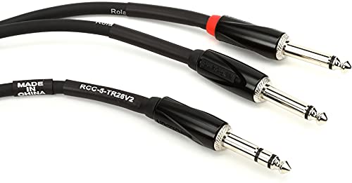 Black-Serisi Bağlantı Eklemesi/Split Kablo, 6,3-mm-Trs- 2x 6,3-mm Jak, Uzunluk: 1,5m, Rcc-5-TR28V2