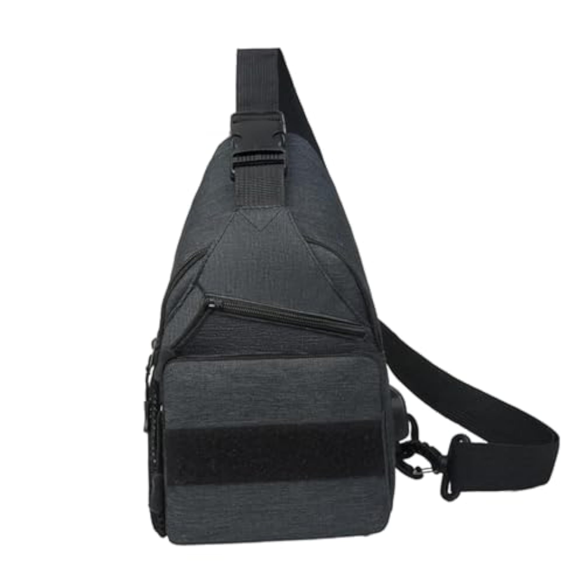 Men's Large Capacity Utility Sling Bag, Black
