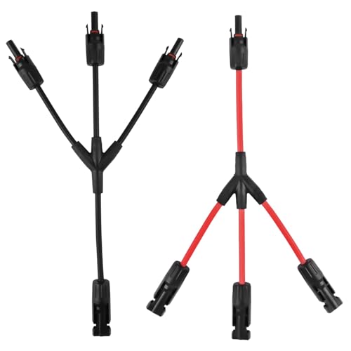 URAQT 1 Paio Connettori a Y del Pannello Solare, 4 mm² Professionale IP67 Impermeabile Solare...