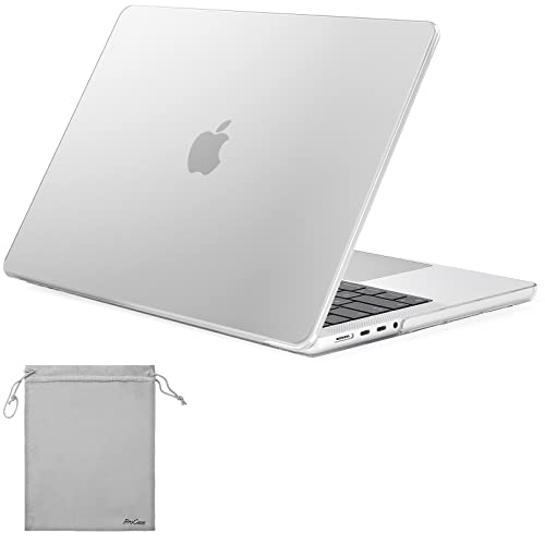 Macbook Pro Case ProCase Carcasa Rígida para MacBook Pro 16' 2021, Protectora Funda de Apple MacBook M1 Pro/M1 MAX 16 Pulgadas -Claro