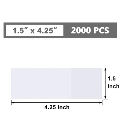 Image of NATURALABEL Self-Adhesive Napkin Bands for Wrapping Silverware - Pack of 2,000, for Family Reunion, Birthday Party, Wedding, Celebration (White)