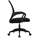 T-LoVendo TY-H03-BLACK Silla de Oficina con Soporte Lumbar, Negro, Normal