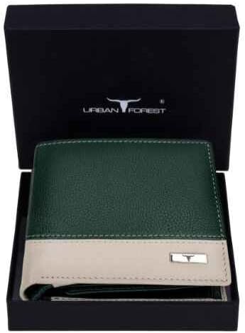 Seattle Green/Sand Leather Wallet for Men