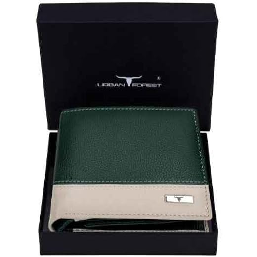 Seattle Green/Sand Leather Wallet for Men