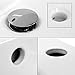 ECD Germany Lavabo cerámica encastrado con Agujero Grifo - Blanco - Aseo...