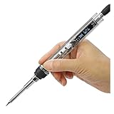 TDBK DC 12-24V 72W T12ミニ電気はんだ鉄の調整可能な温度 OLEDデジタルディスプレイ透明なプラスチックシェルハンドル (Color : With T12-BC2 Tip)