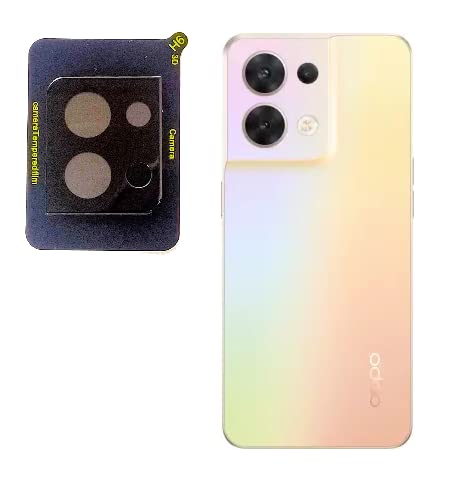 HOBBYTRONICS Camera Lens Protector, Real Tempered Glass Clear Camera Lens Guard for Oppo Reno 8, 9H Hardness Anti-Scratch Camera Protective Lens (Black)