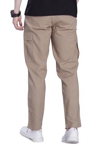 Image of DIVISIVE Men's Loose Fit Linen Blend Cotton Cargo Pants