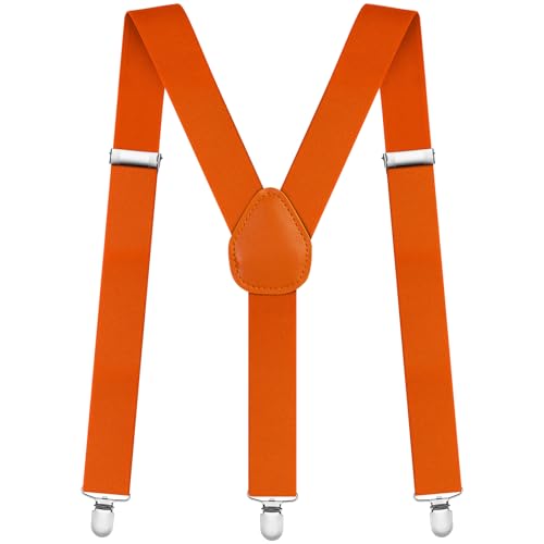 Aomig Mens Braces, Mens Suspenders with Strong Metal Clips, 3.5cm Wide Heavy Duty Suspenders for Men Women Business Wedding Casual