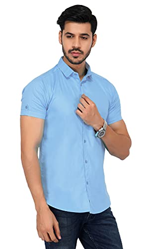 Image of U TURN Men's Casual Solid Stylish Formal Striped Shirt for Men