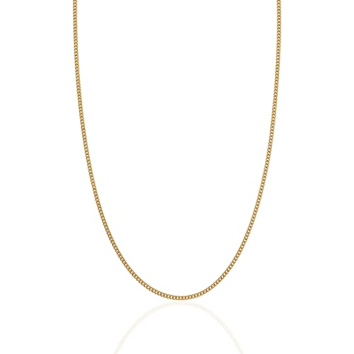 CRAFTD | Gold Curb Link Chain | Durable 18K Gold & 316L Stainless Steel | Waterproof, Heat & Sweat Resistant | Gifts for Men | Men's Jewelry |