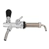 G5/8 verstelbare bierkraan, verchroomd ratelcontrole, bierkraan met 4 inch schacht tapkit voor thuis, bierbar, 8,1 x 7,1 inch