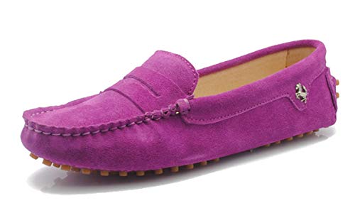 MINITOO Femme Loafers & Mocassins Fuschia Suede Chaussure Conduite YB9603 EU 40 Cover
