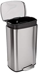 Amazonベーシック ゴミ箱 長方形 ソフトクローズ スチール製 50L