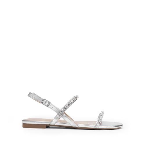 DREAM PAIRS Women's Rhinestone Sandals Open Toe Casual Dressy Sparkly Comfortable Flat Summer Shoes2