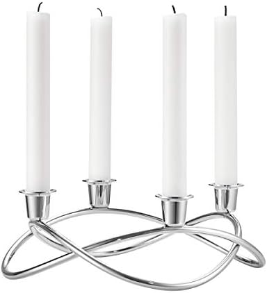 Georg Jensen Season Candleholder, Mirror Polished Stainless Steel