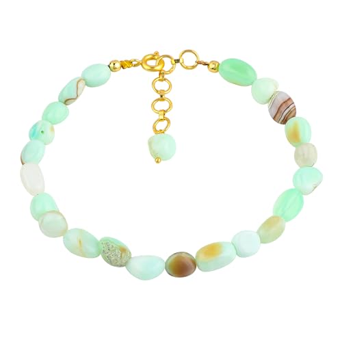 Tumbled Chrysophase Gemstone Bracelet...