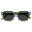 D. Transparent Army Green Frames Gray Lens