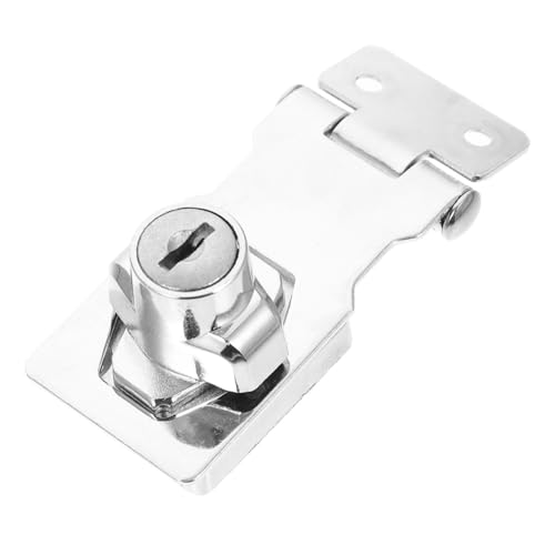 Image of DOITOOL Keyed Hasp Lock Stainless Steel Security Lock for Cabinets and Doors Quick Installation Concealed Screws Material for Office and Home Use