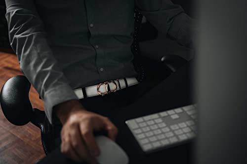 Men's Leather Designer Belt with Fashion Comfort Click Buckle Exact Fit2