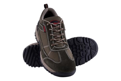 Image of Karam FS252OL Safety Shoes for Men | FALKON Olive Green Safety Shoes | Slip Resistant | Fibre Toe Cap Safety Shoes for Industries | Lightweight | Stylish Industrial Shoes for Men | FS252OL(FWDAMZ) |