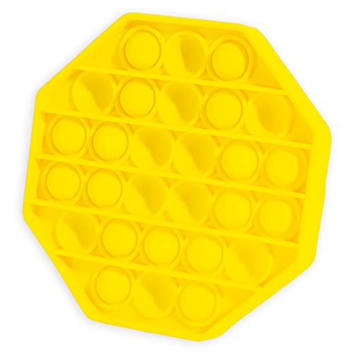 Stages Sensory Builder: Push Pop Bubble Fidget Sensory Toy for Anxiety, Autism, ADD and ADHU, popit Special Needs Stress Reliever: Popit Octagon, Yellow