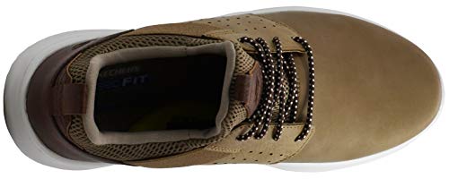 Skechers Men's Delson- Axton Slip On Trainers, Light Brown, 8.5